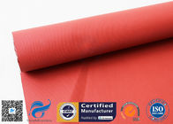 510gsm 0.5mm Red Silicone Coated Fiberglass Fabric Oil Resistant Material