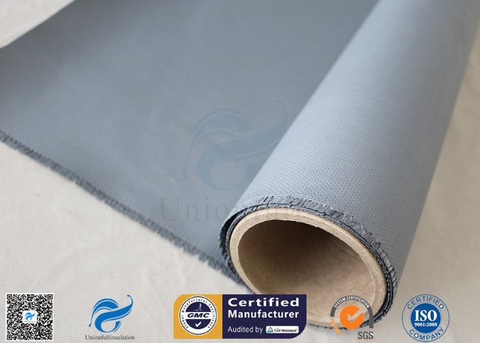 Welding Curtain / Fire Blanket 510g Gray Color 0.45mm Silicone Coated Fiberglass Fabric