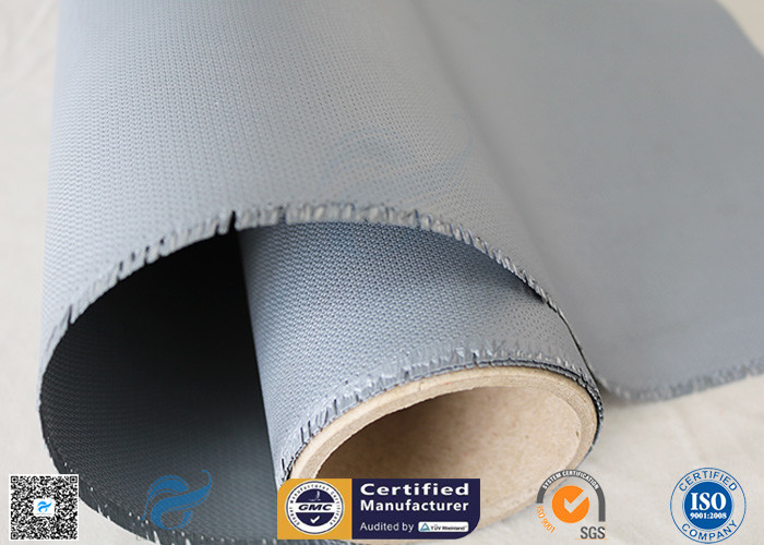 Non - Adhesive 0.45mm Gray Color 510g High Insulaiton Silicone Coated Fiberglass Fabric