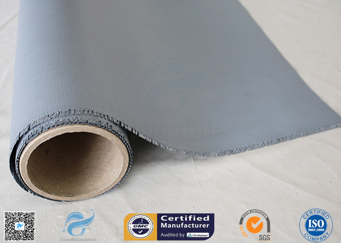 Flame Resistant 510g E-Glass 18OZ Silicone Rubber Coated Fiberglass Fabric