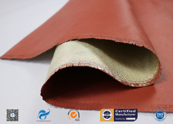 Red Silicone Coated High Silica Fiberglass Fabric Insulation Materials