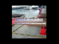 Sabuk Konveyor Kain Jaring Fiberglass Berlapis PTFE Coklat 4X4 mm