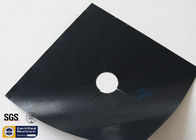 PTFE Coated Fiberglass Fabric 260℃ 10.7"X10.7" Black Stovetop Burner Protector