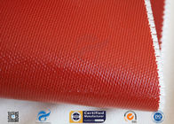 1010gsm Glossy Red Silicone Coated Fiberglass Fabric For Engine Insulation Parts