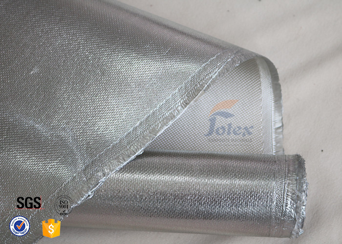 0.8mm Silver Coated High Silica Fabric For Fire Blanket / Curtain