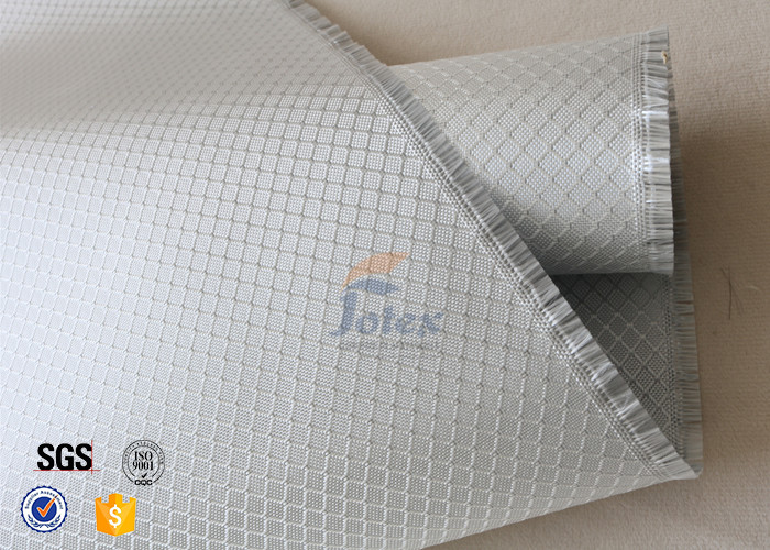 Silver Coated Cloth Surface Decoration 0.2mm Aluminized Fiberglass Fabric